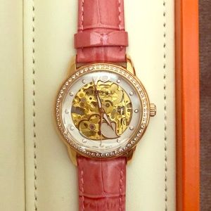 NWOT TOPHILL Swiss Automatic Skeleton Jewel Watch